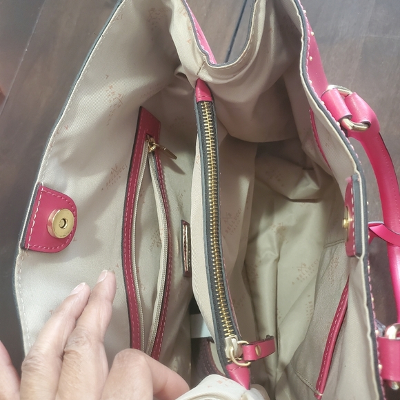 A. Bellucci Bright Pink Genuine Leather Handbag, Italy - Picture 4 of 10